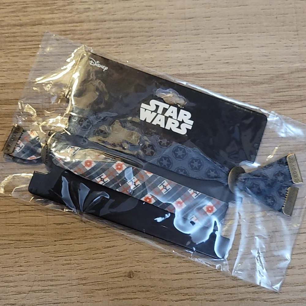 Star Wars  Imperial Symbol Tie Fighter Unisex Wristbands Bracelets 2PKS - Picture 2 of 7